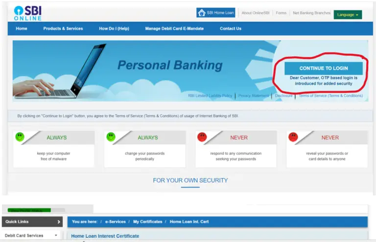 Tax Benefits: easily Downloading Your SBI Home Loan Interest Certificate via Net Banking – Step-by-Step guide