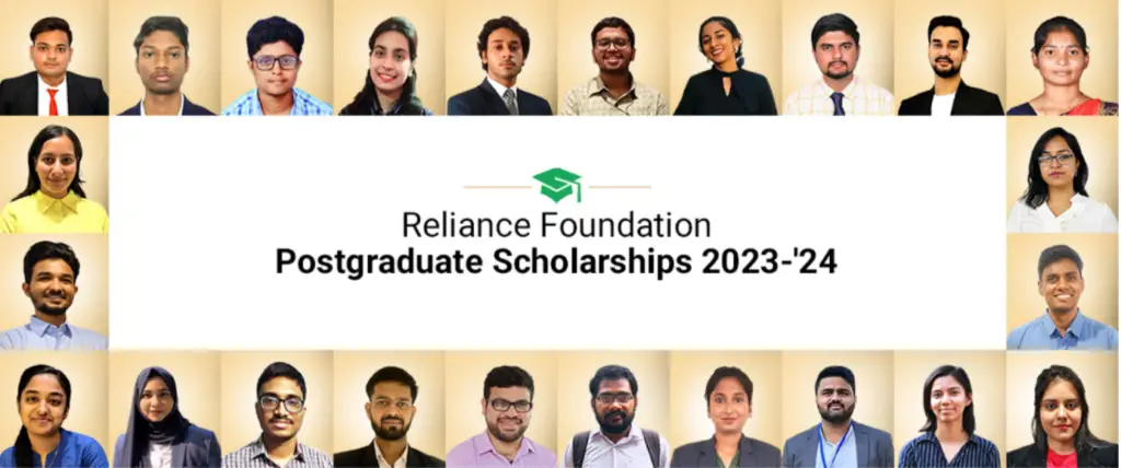 Reliance Foundation offers Postgraduate Scholarships 2024